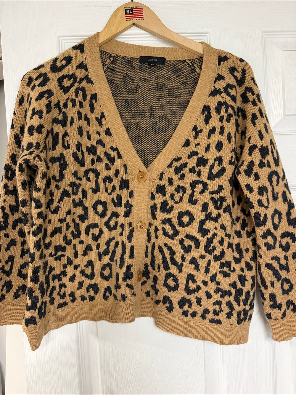 JCrew leopard cardigan xs